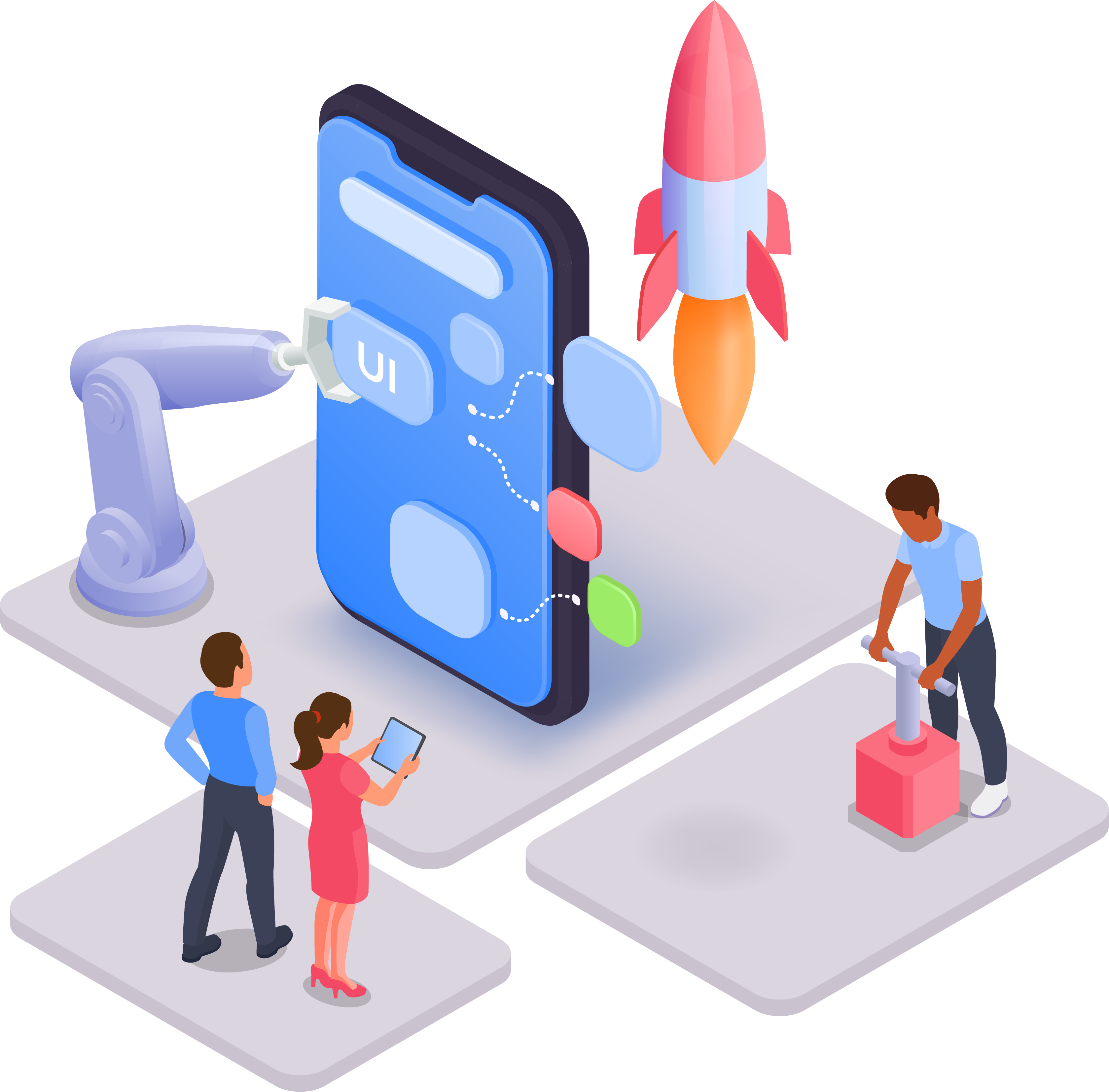 Mobile App Illustration